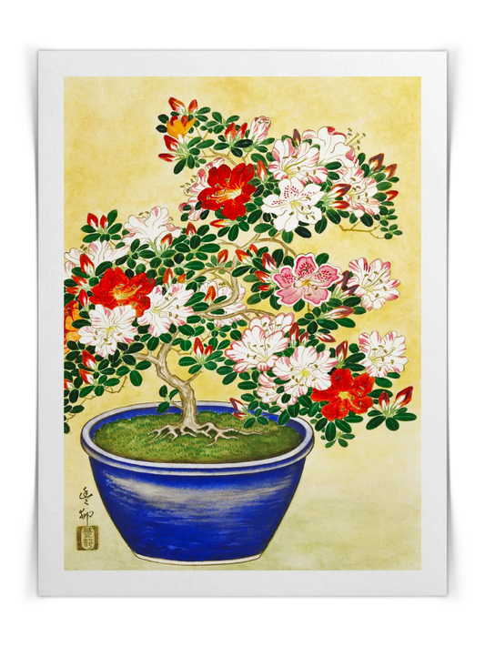 Ohara Koson - Blühende Azalee Poster