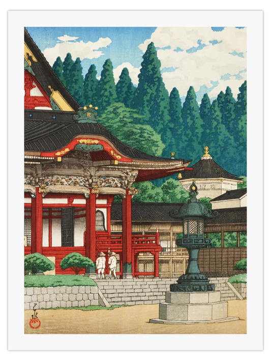 Kawase Hasui - Kuon-Tempel am Berg Minobu Poster