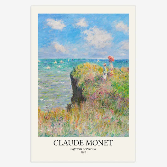 Claude Monet - Cliff Walk at Pourville Poster