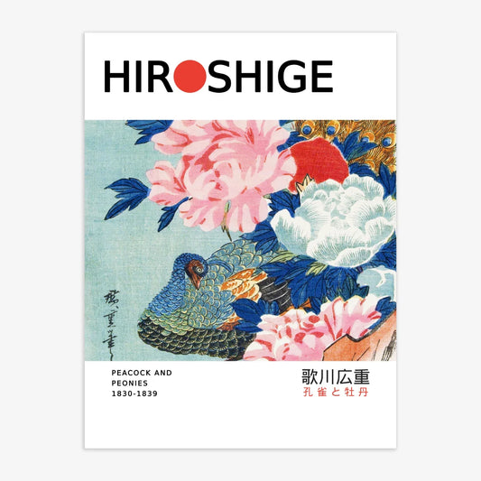 Utagawa Hiroshige – Peacock and Peonies Poster