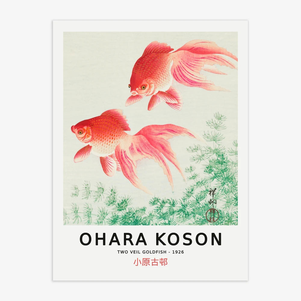 Ohara Koson – Two veil Goldfish Poster