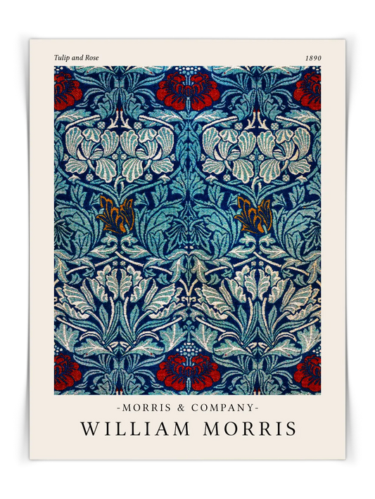William Morris - Tulip and Rose Poster