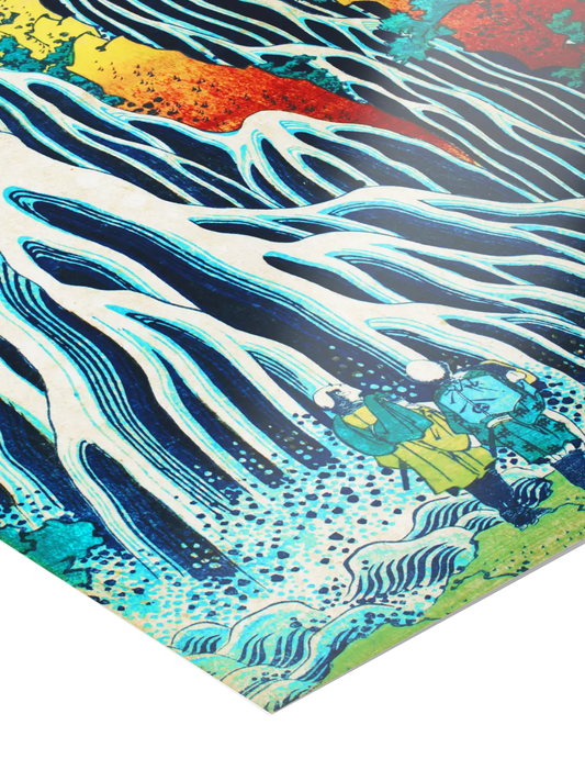 Katsushika Hokusai - Falling Mist Waterfall Poster