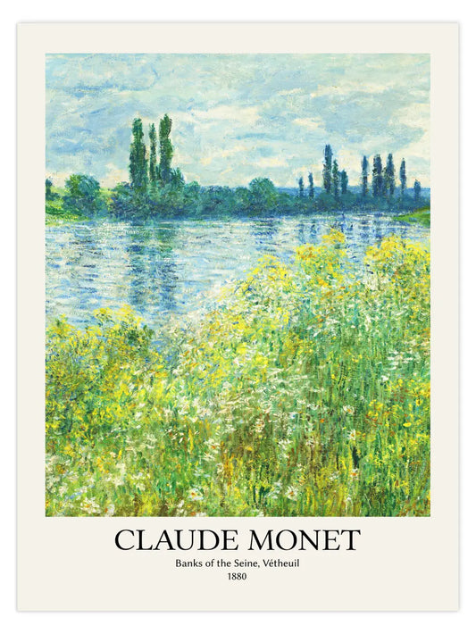 Claude Monet - Banks of the Seine, Vétheuil Poster