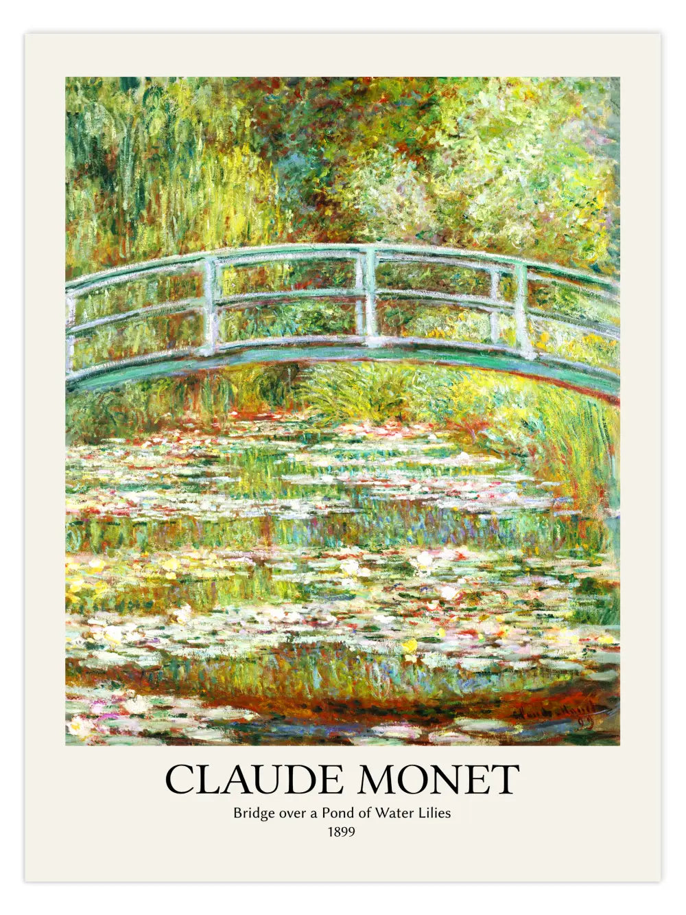 Claude Monet - Bridge over a Pond of Water Lilies Poster