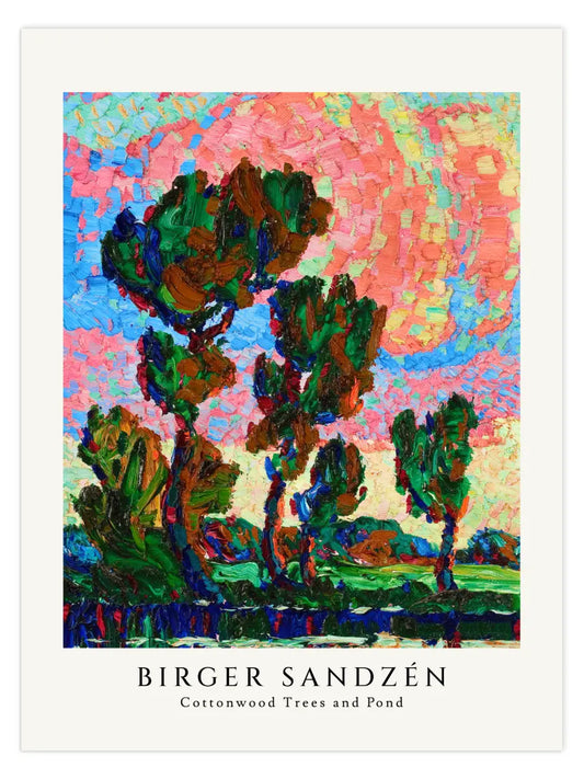 Birger Sandzén - Pappelbäume Poster
