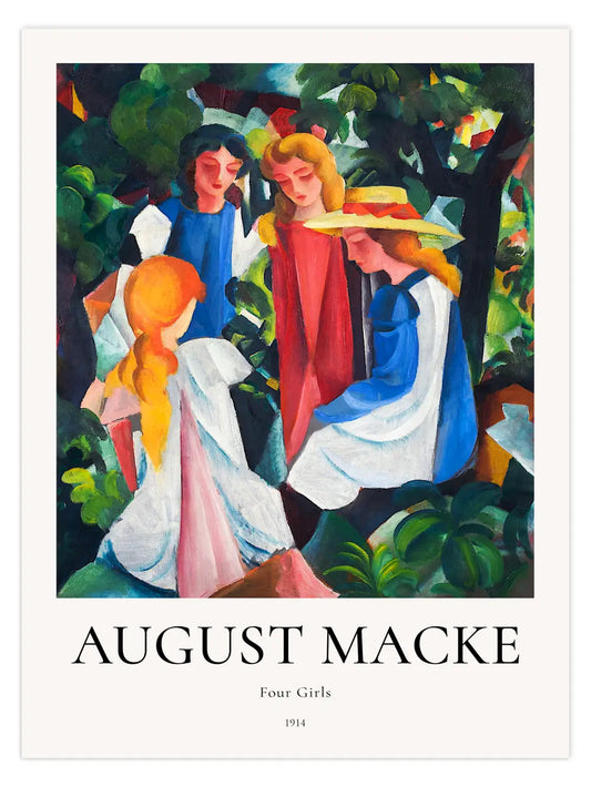 August Macke - Vier Mädchen Poster