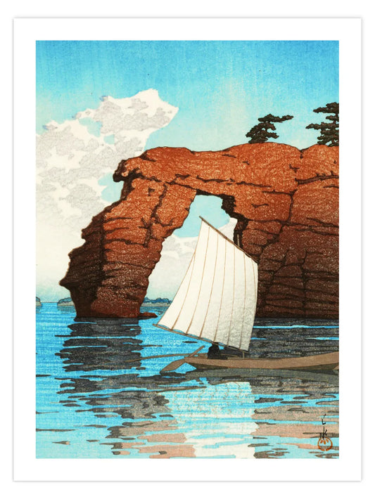Kawase Hasui - Zaimoku-Insel Poster