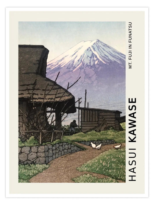 Kawase Hasui - Mount Fuji in Funatsu Poster
