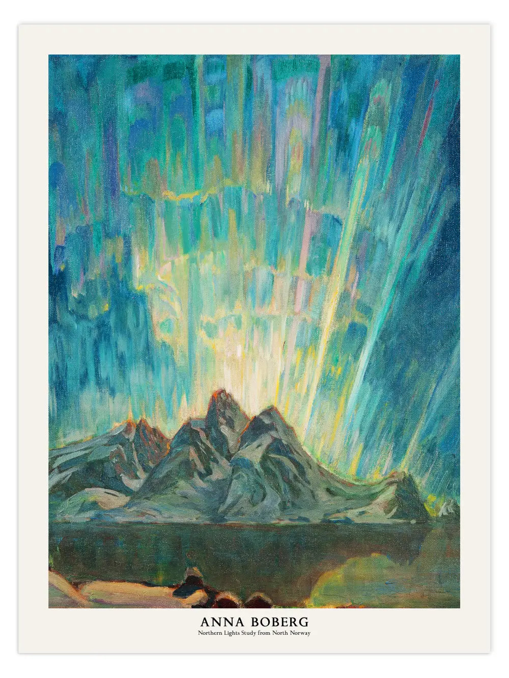 Anna Boberg - Nordlichter Studie in Norwegen Poster