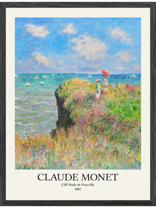 Claude Monet - Cliff Walk at Pourville Poster