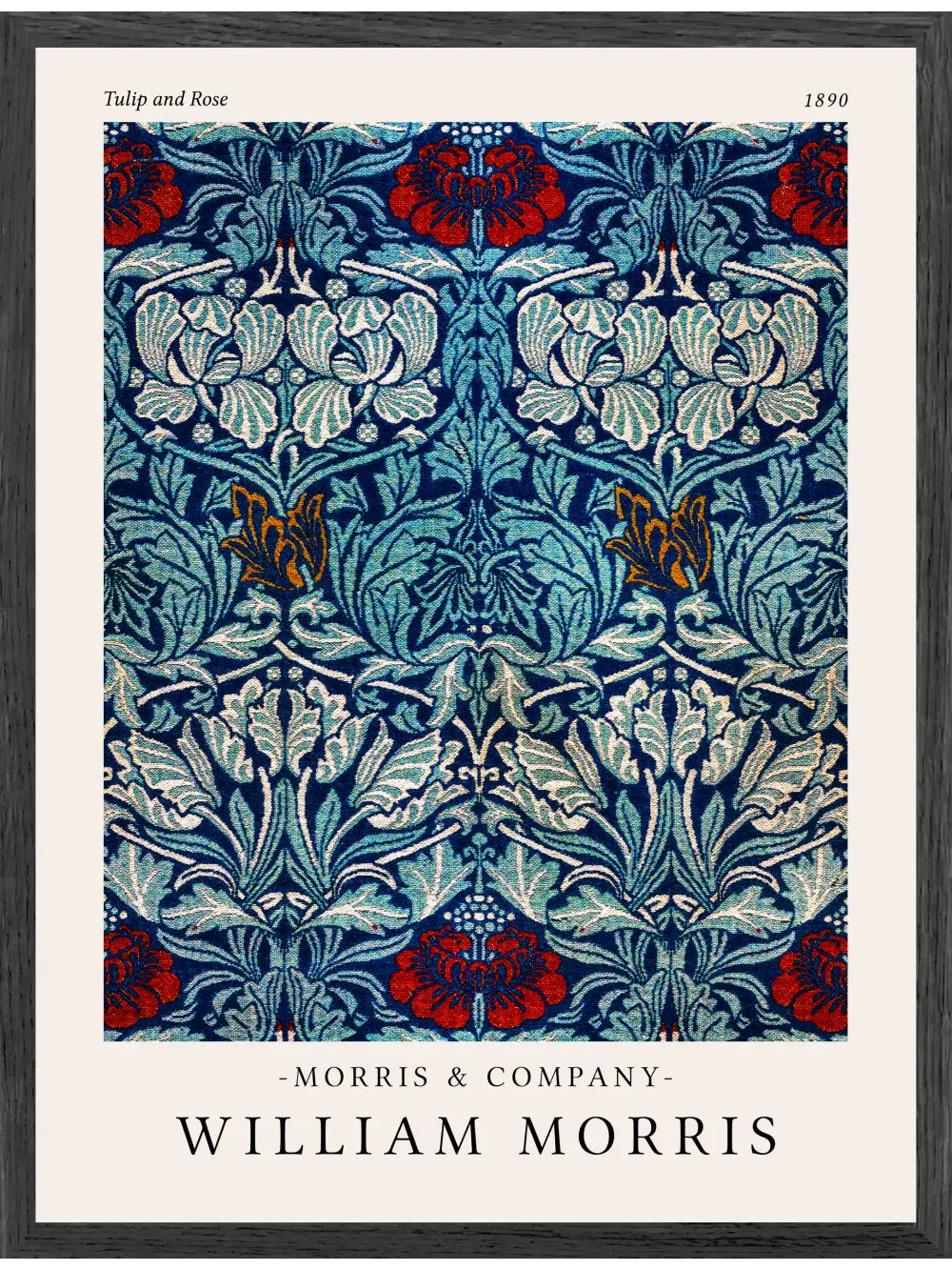 William Morris - Tulip and Rose Poster