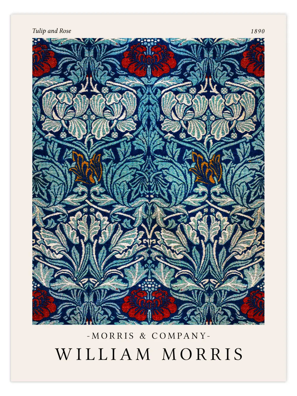 William Morris - Tulip and Rose Poster