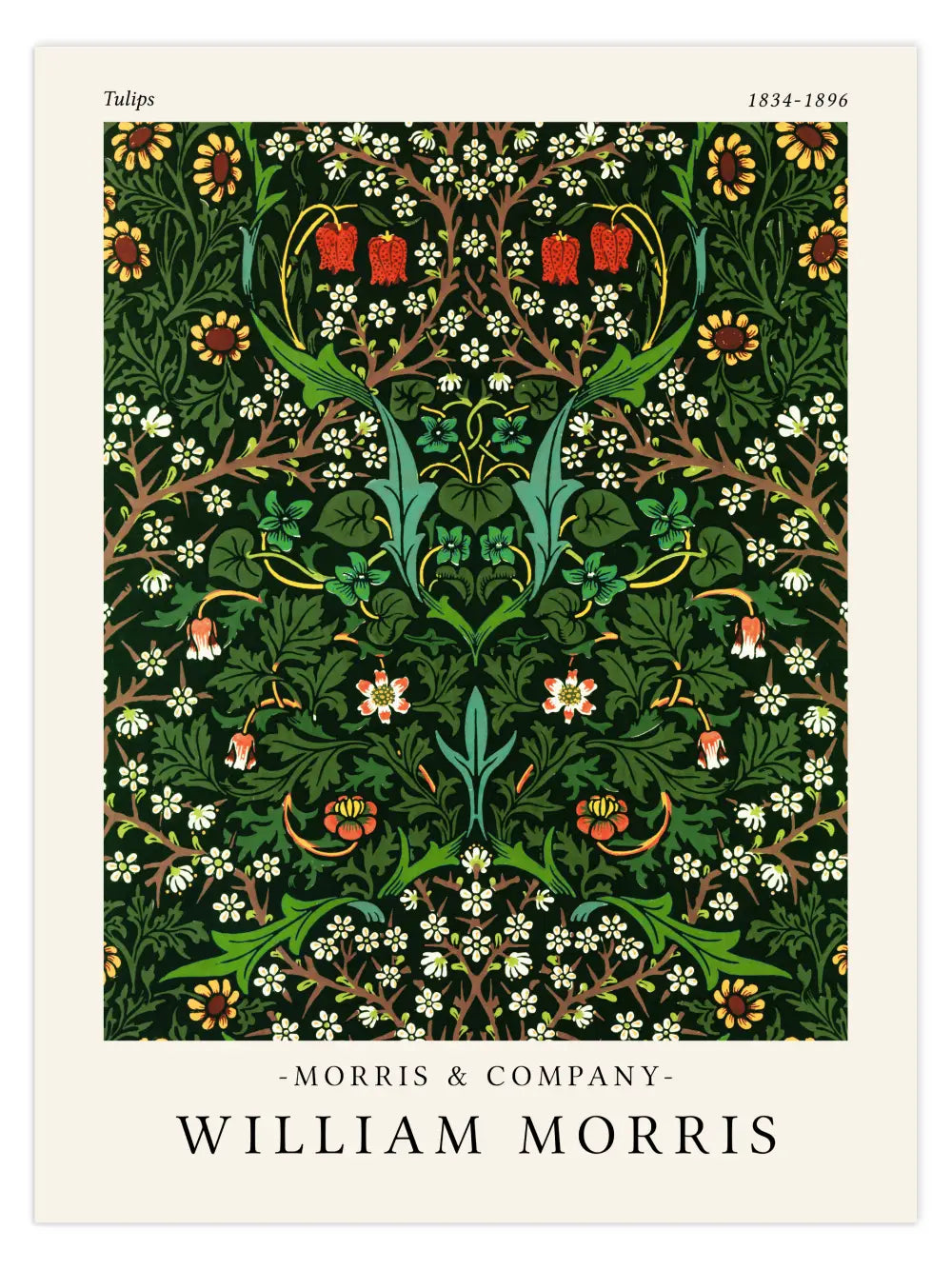 William Morris - Tulips Poster