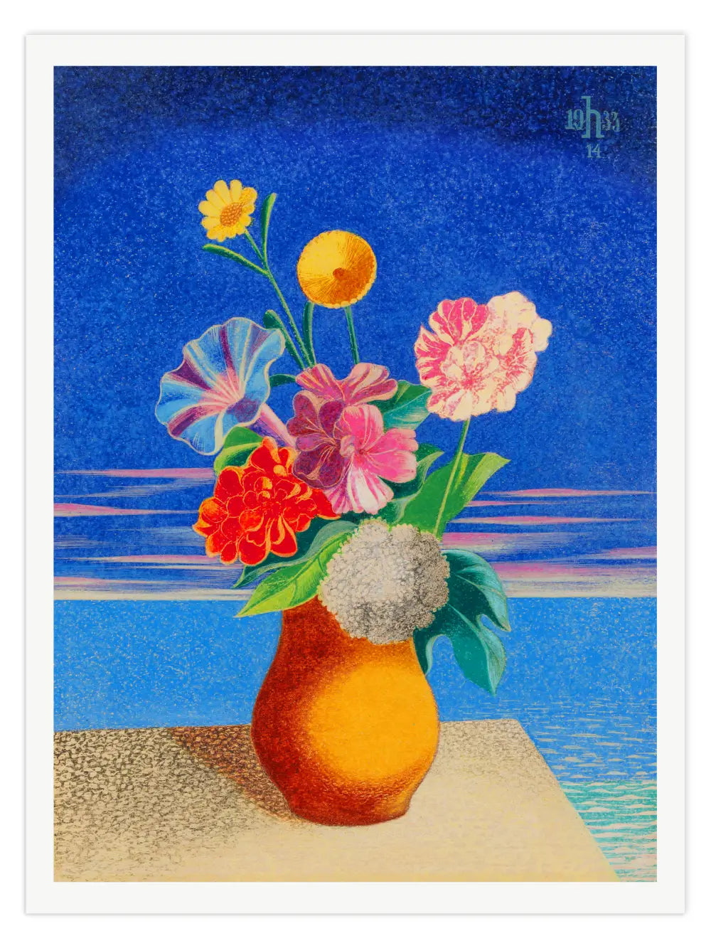 Heinrich Hoerle - Blumen Poster