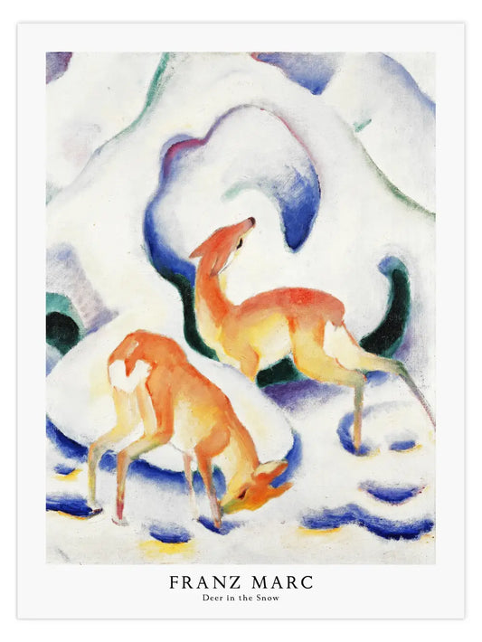 Franz Marc -Deer in the Snow Poster