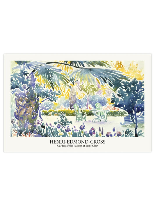 Henri-Edmond Cross - Garden of the Painter at Saint Clair Panorama Poster