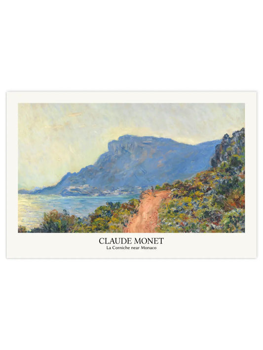 Claude Monet - La Corniche near Monaco Panorama Poster