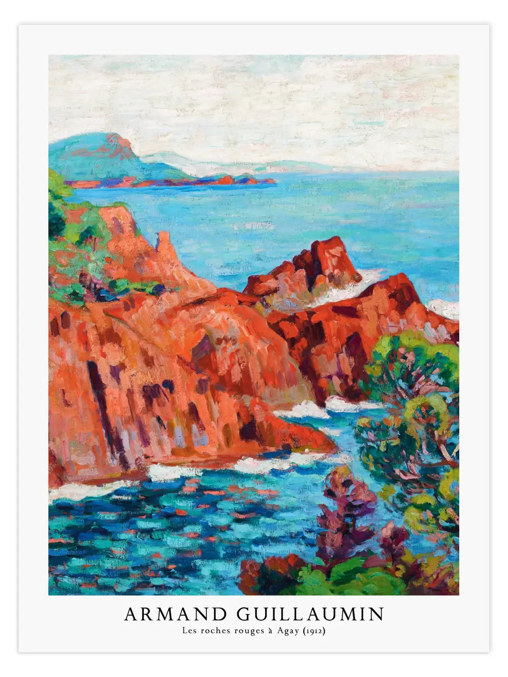 Armand Guillaumin - Les roches rouges à Agay Poster