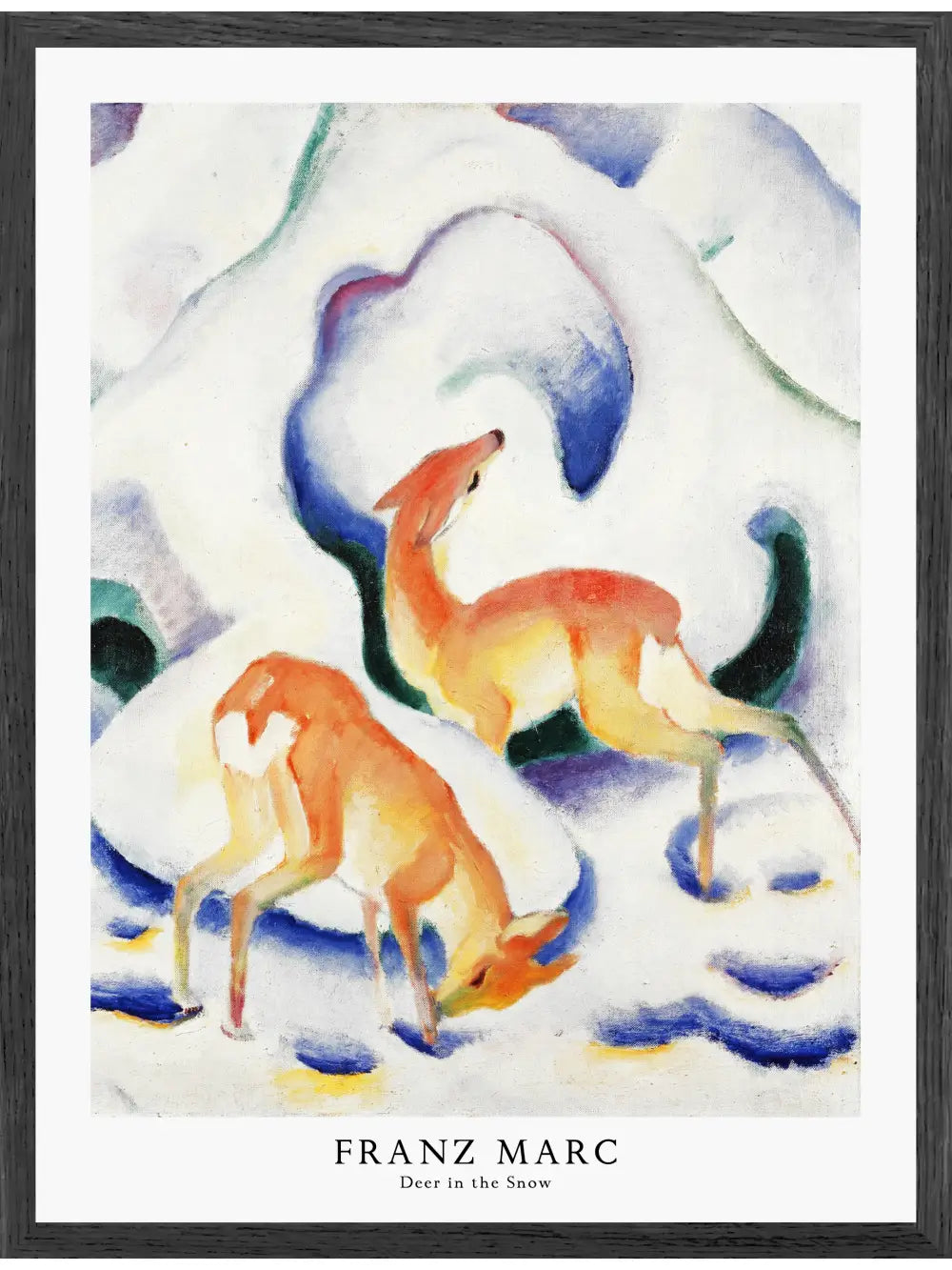 Franz Marc -Deer in the Snow Poster