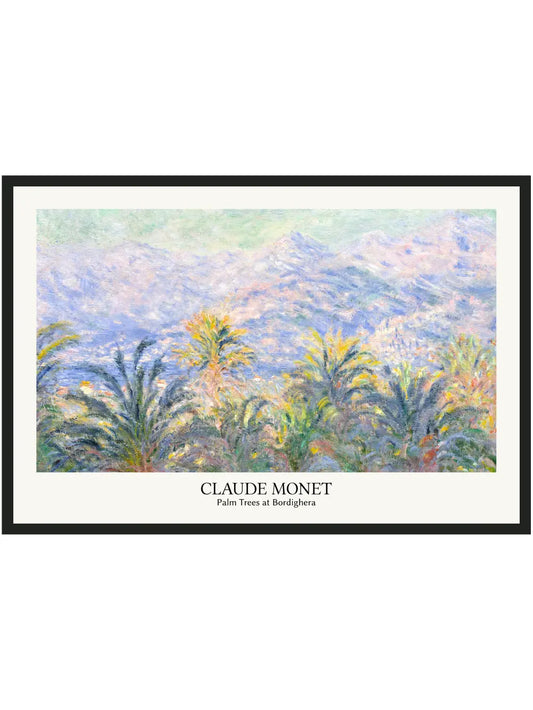 Claude Monet - Palm Trees at Bordighera Panorama Poster