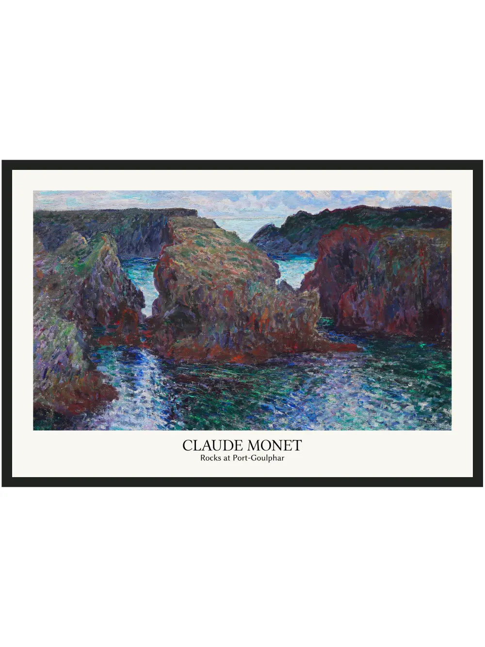 Claude Monet - Rocks at Port Goulphar Panorama Poster