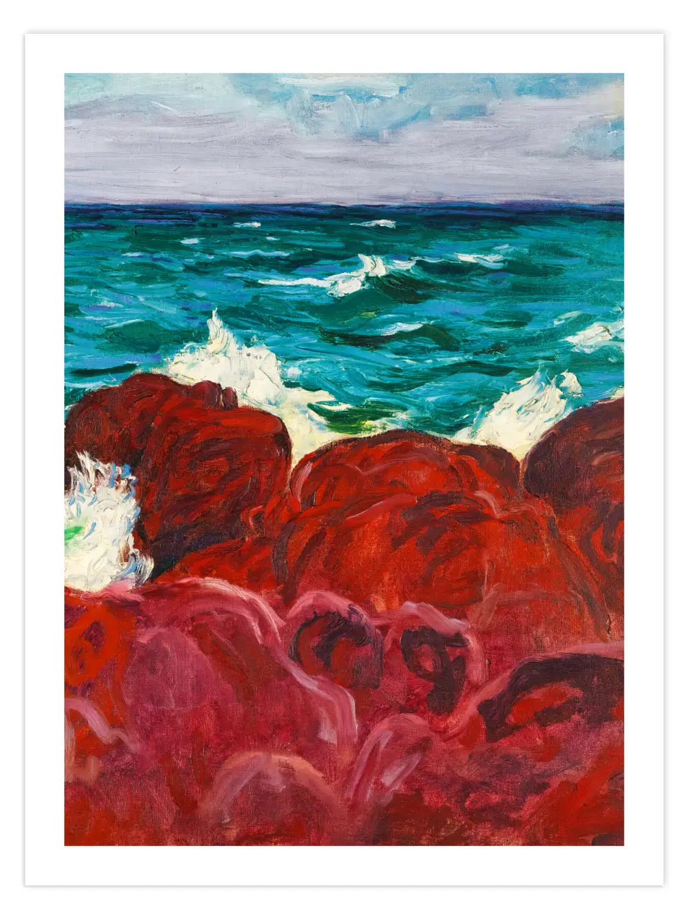 Roderic O'Conor | Rote Felsen und Meer Poster