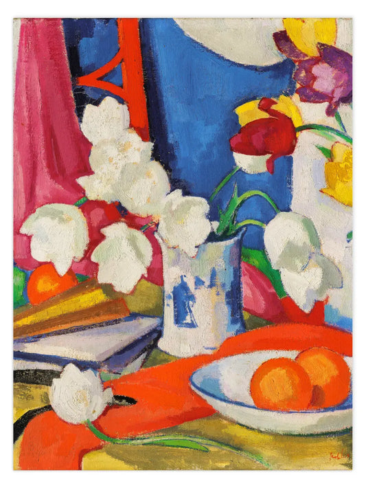 Samuel John Peploe - Rote und weiße Tulpen Poster