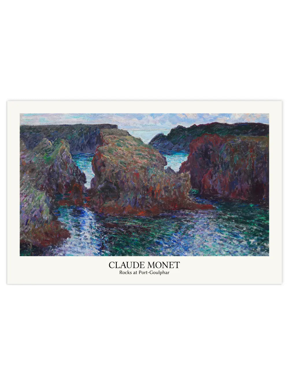 Claude Monet - Rocks at Port Goulphar Panorama Poster