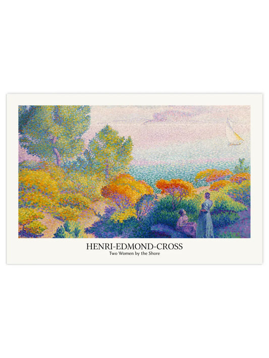 Henri-Edmond Cross - Two Women by the Shore Panorama Poster