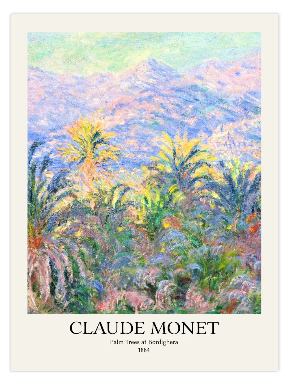 Claude Monet - Palm Trees at Bordighera Poster