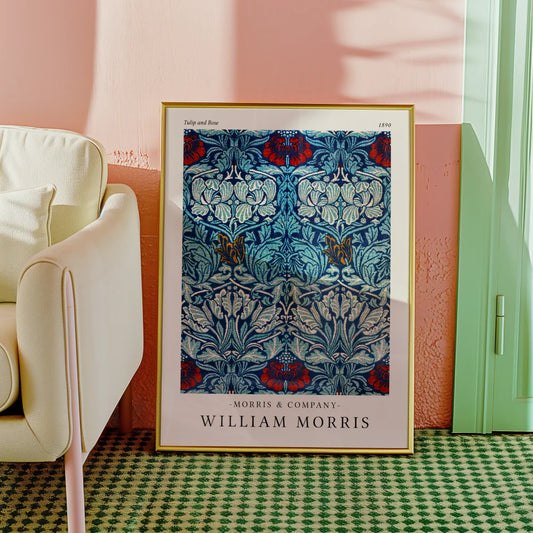 William Morris - Tulip and Rose Poster
