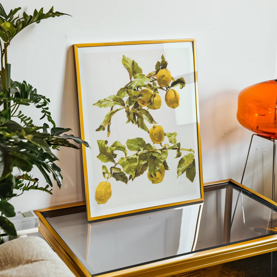 Zitronen Aquarell Poster