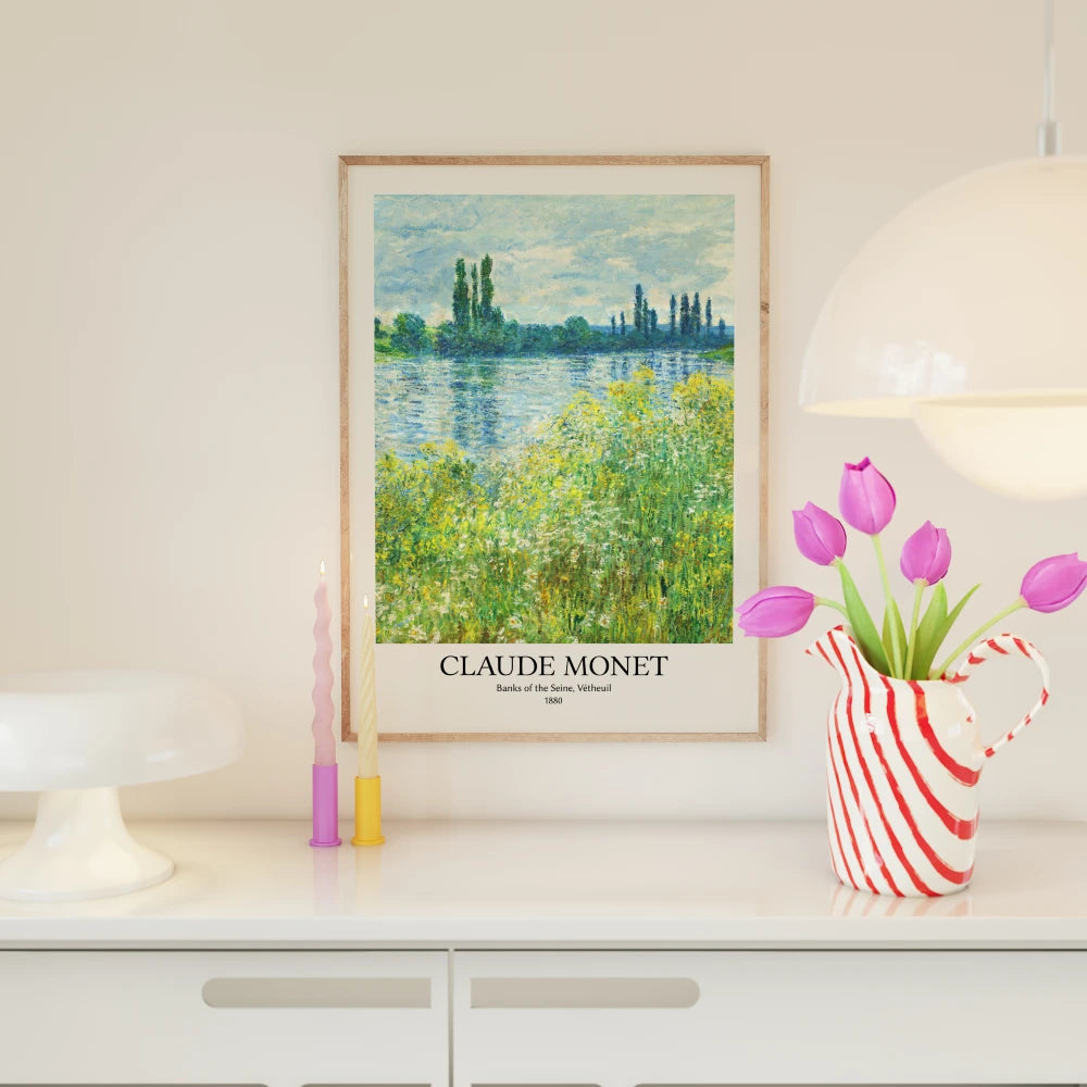 Claude Monet - Banks of the Seine, Vétheuil Poster
