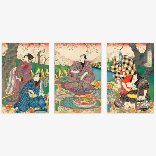 Japanisches Picknick | 3 x Poster Set